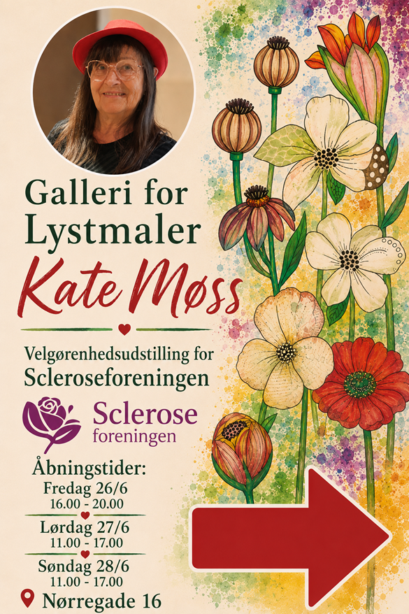 Lystmaler Kate Møss Velgørenheds udstilling